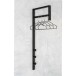 Garderobe >Trento< in Schwarz, Metall - 3x82x30cm (BxHxT)