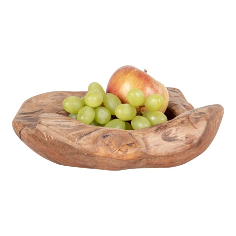 Dekoschale >Rio< in Teak, Massivholz - 20x8x20cm (BxHxT)