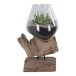 Dekovase >San-Marino< in Natur, Teak - 18x25x15cm (BxHxT)