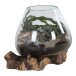 Dekovase >San-Marino< in Natur, Teak - 18x20x20cm (BxHxT)