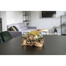 Dekovase >San-Marino< in Natur, Massivholz - 26x20x26cm (BxHxT)