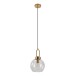 Pendelleuchte >Luton< in Messing, Glas - 25x33x25cm (BxHxT)