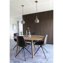 Hängeleuchte >Luton< in Messing, Glas -...