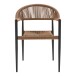 Gartenstuhl >Canari< (2er-Set) in Natur / Schwarz - 57x78x60 (BxHxT)