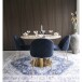 Teppich >Havanna< in Blau, Chenille-Polyester - 160x1x230cm (BxHxT)