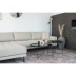 Teppich >Havanna< in Blau / Orange, Chenille-Polyester - 200x1x200cm (BxHxT)