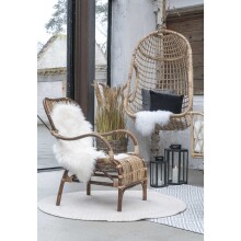 Teppich >Menorca< in Beige, PET Recycelter Kunststoff - 120x1x120cm (BxHxT)