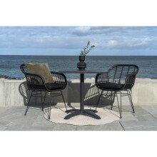 Teppich >Menorca< in Beige, PET Recycelter Kunststoff - 120x1x120cm (BxHxT)