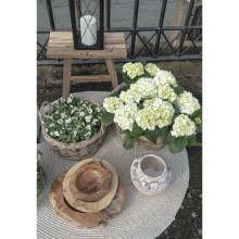 Teppich >Menorca< in Beige, PET Recycelter Kunststoff - 120x1x120cm (BxHxT)