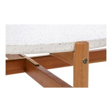 Gartentisch >Terracina< in Akazie, Massivholz, Terrazzo - 84,5x38,5x84,5 (BxHxT)
