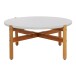 Gartentisch >Terracina< in Akazie, Massivholz, Terrazzo - 84,5x38,5x84,5 (BxHxT)