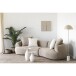 Sofa >Dali< in Hellbraun, Polyester, Holzwerkstoff - 134x69x302cm (BxHxT)