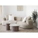 Sofa >Dali< in Hellbraun, Polyester, Holzwerkstoff - 134x69x302cm (BxHxT)