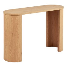 Konsolentisch >Bibione< in Eiche, MDF, Dekor - 38x75x114cm (BxHxT)