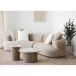 Beistelltisch >Athens< in Weiss / Dunkelbraun, Keramik, MDF, Dekor - 50x45 (HxD)