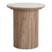 Beistelltisch >Athens< in Weiss / Dunkelbraun, Keramik, MDF, Dekor - 50x45 (HxD)