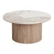 Couchtisch >Athens< in weiss / Dunkelbraun, Keramik, MDF, Dekor - 40x80cm (HxD)
