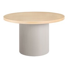 Esstisch >Solva< in Sand / Esche, MDF furniert -...