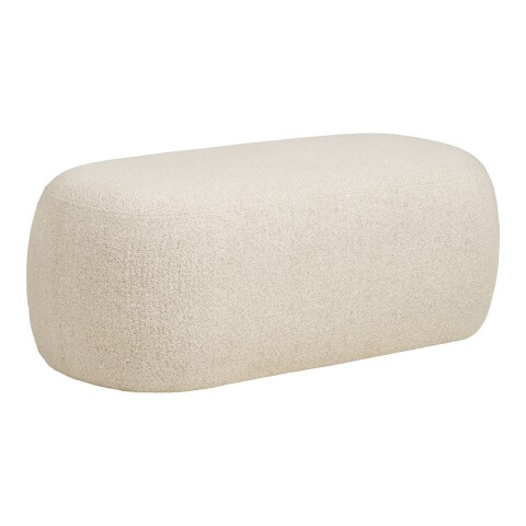 Pouf >Blossomville< in Sand, 100% Polyester - 100x38x50cm (BxHxT)
