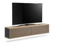 Lowboard >Lorena< stehend / hängend, schwarz, Artisan Eiche Dekor - 160x32x31cm (BxHxT)