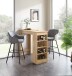 Barhocker >Emma< (2er Set) drehbar, in grau, schwarz - 57x105x53 (BxHxT)