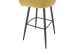 Barhocker >Emma< (2er-Set) drehbar, gold, schwarz, Samtbezug - 57x105x53cm (BxHxT)
