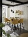 Barhocker >Emma< (2er-Set) drehbar, gold, schwarz, Samtbezug - 57x105x53cm (BxHxT)
