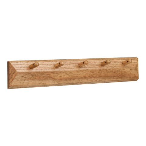 Garderobenleiste >Barco< in Eiche, Massivholz - 50x8,5x5,5cm (BxHxT)