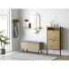 Garderobenleiste >Caltra< in Eiche, Massivholz - 40x18x3cm (BxHxT)