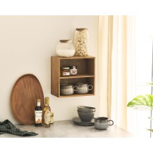 Hängeregal >Townsville< in Eiche, Massivholz - 30x30x18cm (BxHxT)