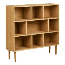 Mehrzweckregal >Oshawa< in Eiche, MDF, furniert - 112x104,5x30cm (BxHxT)
