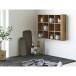 Hängeregal >Soria< in Eiche, MDF, furniert - 51x39x11cm (BxHxT)