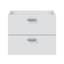 Waschbeckenunterschrank >ECO KIT< (hängend) in Weiß glänzend - 60x50x45 (BxHxT)