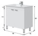 Waschtisch-Set >ECO KIT< in Weiß glänzend - 80x80x45 (BxHxT)