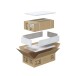 Waschtisch-Set >ECO KIT< in Weiß glänzend - 80x80x45 (BxHxT)