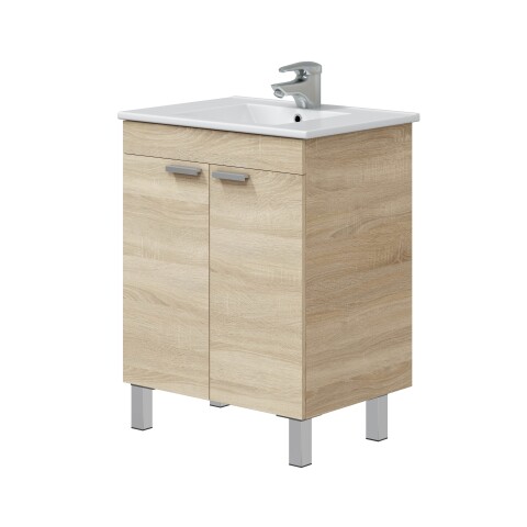 Waschtisch-Set >ECO KIT< in Canadian Eiche - 60x80x45 (BxHxT)