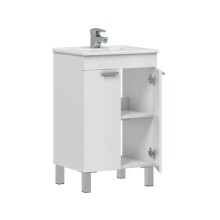 Waschtisch-Set >ECO KIT< in Weiß glänzend - 50x80x39 (BxHxT)