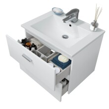 Waschtisch-Set >ECO KIT< in Weiß glänzend - 60x50x45 (BxHxT)