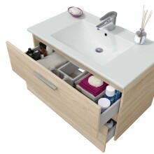 Waschtisch-Set >ECO KIT< in Canadian Eiche - 80x50x45 (BxHxT)