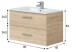 Waschtisch-Set >ECO KIT< in Canadian Eiche - 80x50x45 (BxHxT)