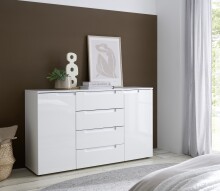 Sideboard >Spice< in weiß hochglanz, MDF...
