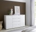 Sideboard >Spice< in weiß hochglanz, MDF weiß hochglanz - 138x81x38cm (BxHxT)