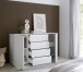 Sideboard >Spice< in weiß hochglanz, MDF weiß hochglanz - 138x81x38cm (BxHxT)