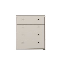 Schubkastenkommode >TEMPRA2< in Sand - 73,7x85,5x34,8cm (BxHxT)