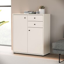 Kommode >TEMPRA2< in Sand - 73,7x85,5x34,8cm (BxHxT)