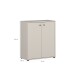Kommode >TEMPRA2< in Sand - 73,7x85,5x34,8cm (BxHxT)