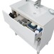 Waschtisch-Set >LEA< (2-tlg.) inkl. Waschbecken, Weiß / Eiche Dekor - 80x86x45 (BxHxT)