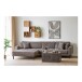 Couchtisch >Prague< in Braun, MDF, Marmodekor - 60x40x80cm (BxHxT)