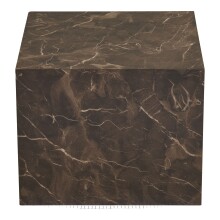 Satztisch >Prague< (2-teilig) in Braun, MDF, Marmoroptik - 50x50x40cm (LxBxH)