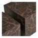 Satztisch >Prague< (2-teilig) in Braun, MDF, Marmoroptik - 50x50x40cm (LxBxH)